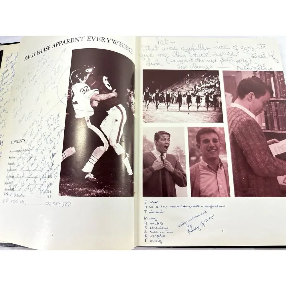 1965 Bellendaine High School Yearbook Glendora CA Tartanville Signed Autographs